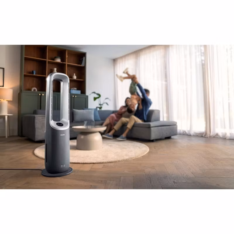 Philips AMF870/15 3-i-1 luftrenare fläkt och värmare grå
