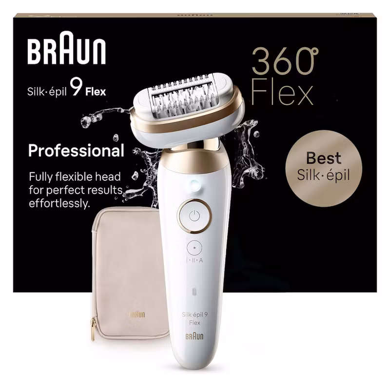Braun SES9-011 Silk-épil Pro 9 Flex Epilator vit och guld