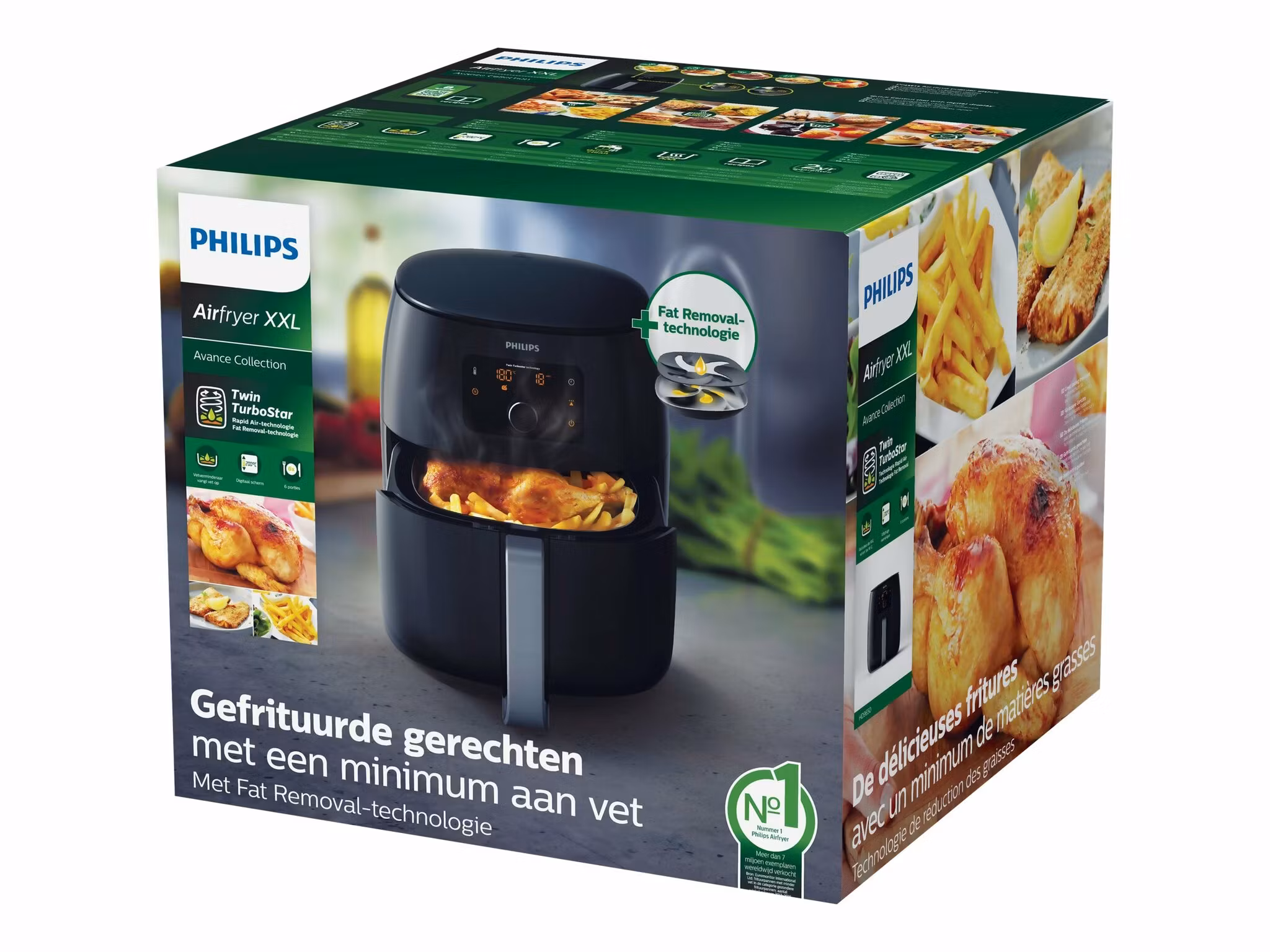 Philips Avance Collection XXL HD9650 Twin TurboStar Airfryer 2.2kW svart
