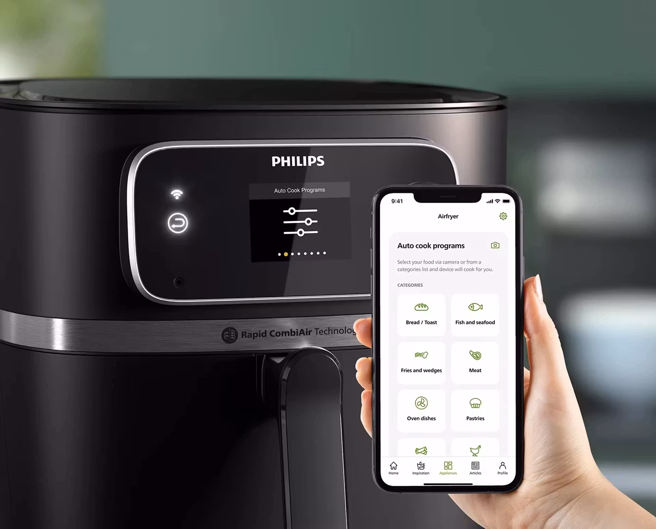 Philips 7000 Series HD9880 Airfryer Combi XXL Airfryer 2200W svart