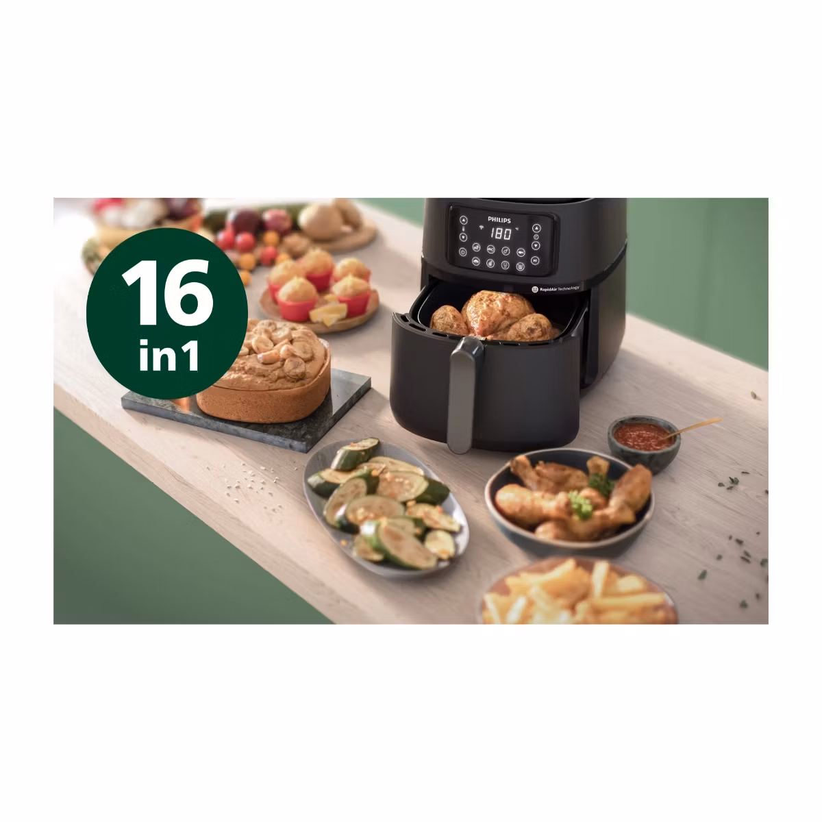 Philips Series 5000 Connected HD9285 XXL Airfryer 2kW svart