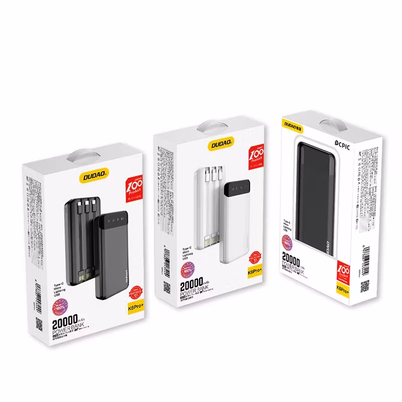 Dudao K6Pro+ powerbank 20000mAh 10Watt vit