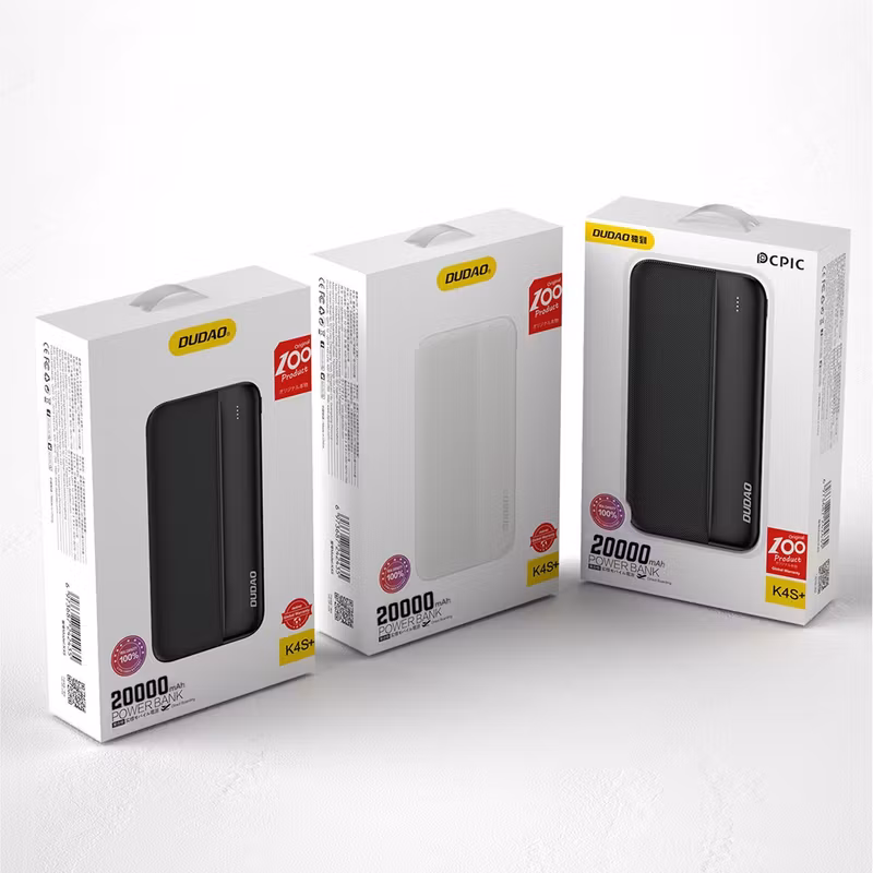 Dudao K4S+ powerbank 20000mAh 10Watt svart