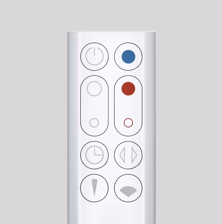 Dyson Hot+Cool Jet Focus AM09 kylfläkt/värmare Golvstående Silver Vit