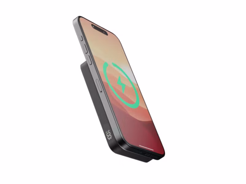 Magnetisk Trådlös 15W Power Bank USB-C 5.000mAh