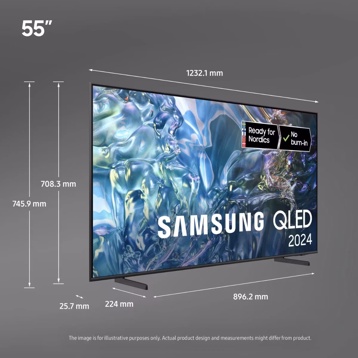 Samsung QE55Q60DAU 55" 4K UHD LED-bakbelyst LCD TV QLED Smart TV