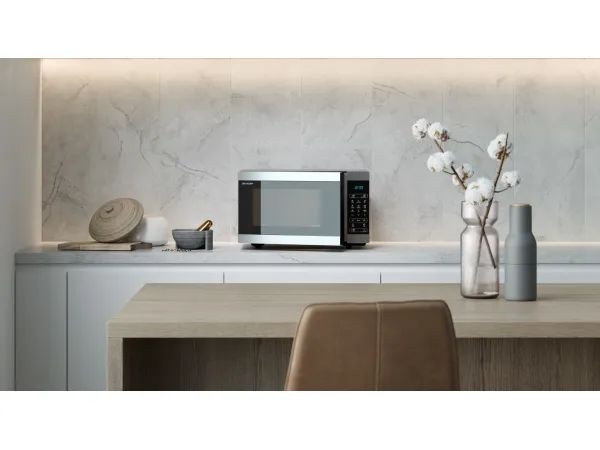 Sharp YC-MG81E-S Mikrovågsugn med grill Silver/svart