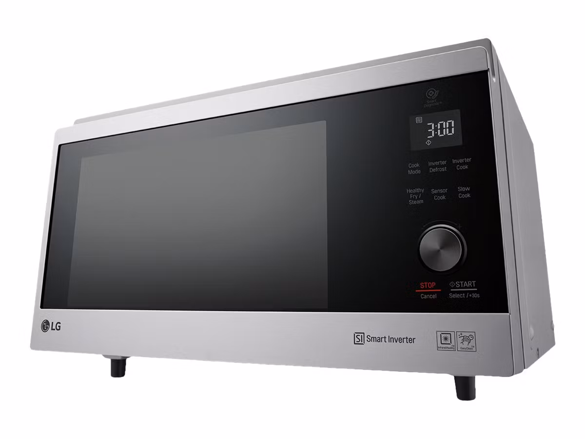 LG NeoChef Mikrovågsugn med varmlftsugn och grill Fritstående 1100W 39liter Noble silver