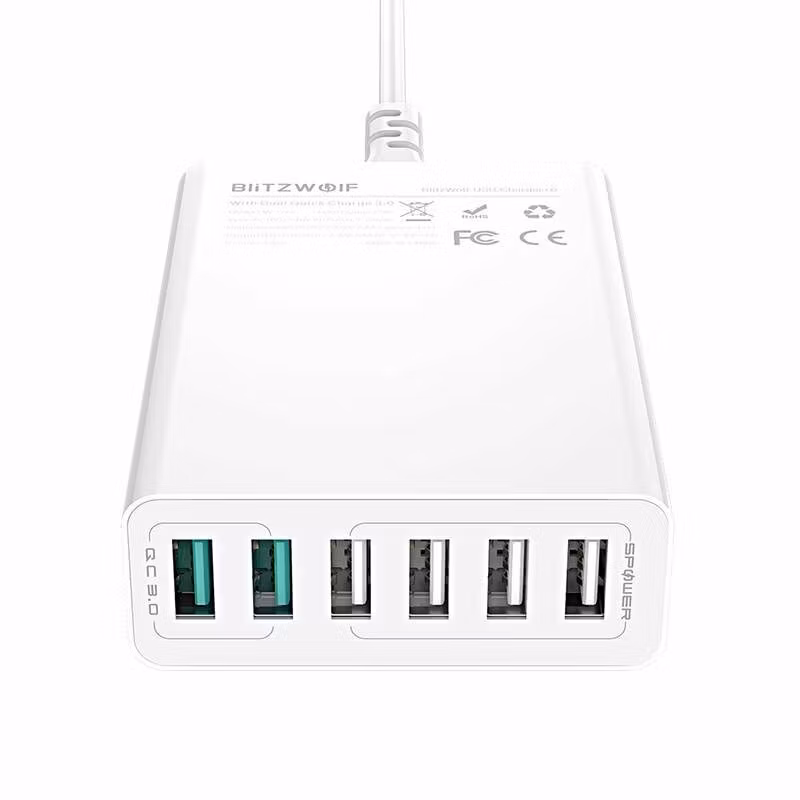 BlitzWolf Laddare 6x USB BW-S15 QC 3.0 60W