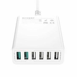 BlitzWolf Laddare 6x USB BW-S15 QC 3.0 60W