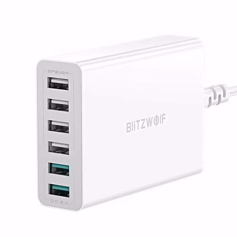 BlitzWolf Laddare 6x USB BW-S15 QC 3.0 60W