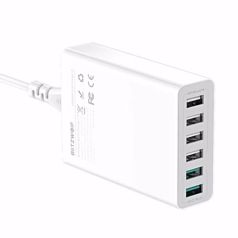 BlitzWolf Laddare 6x USB BW-S15 QC 3.0 60W