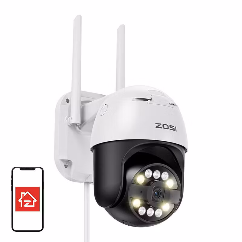 ZOSI C296 WiFi 8MP dual Pan Tilt IP66 outdoor camera + 32GB microSD card