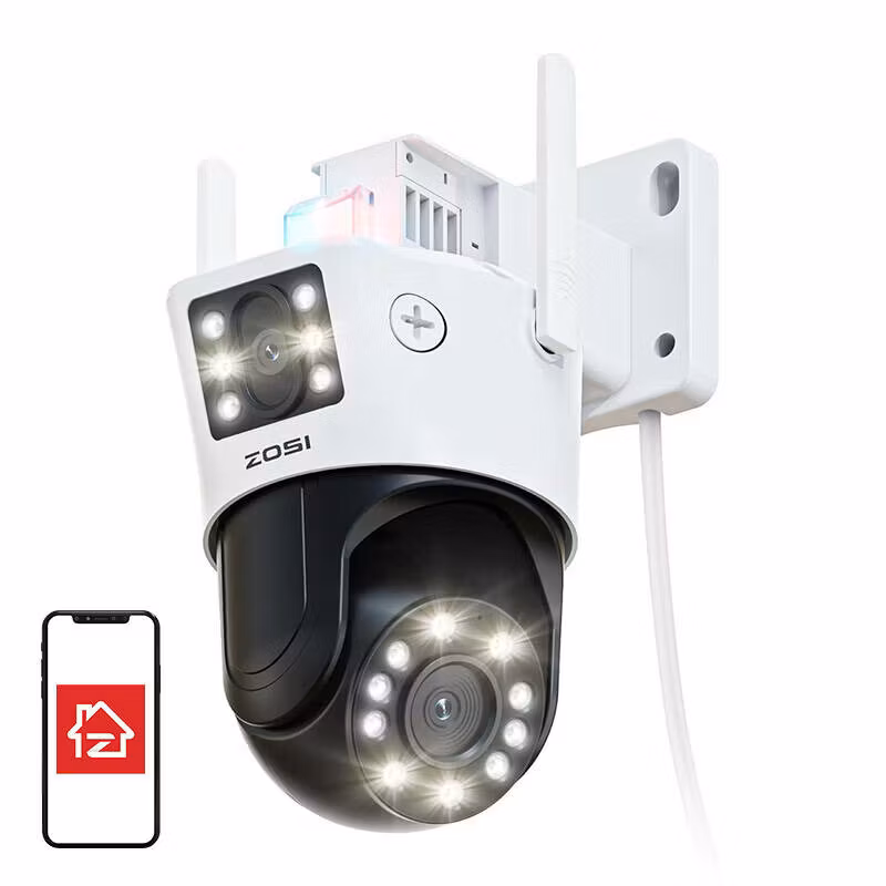ZOSI C298 WiFi 6MP dual Pan Tilt IP outdoor camera IP66