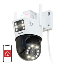 ZOSI C298 WiFi 6MP dual Pan Tilt IP outdoor camera IP66