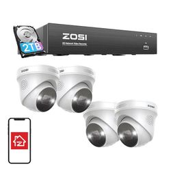 ZOSI IP Camera C225 WiFi 5MP + NVR 8ch + 2TB HDD 4-pack