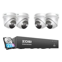 ZOSI IP Camera C225 WiFi 5MP + NVR 8ch + 2TB HDD 4-pack