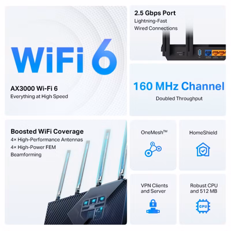 TP-Link Archer AX55 Pro Trådlös router