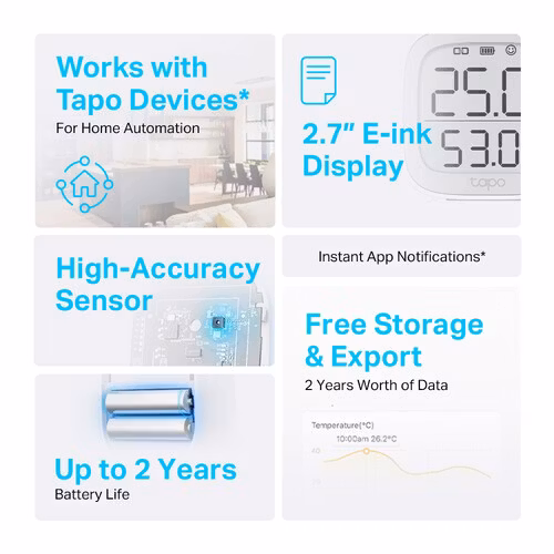 TP-Link Tapo T315 Smart Temperatur & Luftfuktighetsmätare