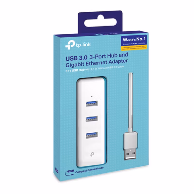 TP-Link UE330 USB Nätverksdapter med USB-hub