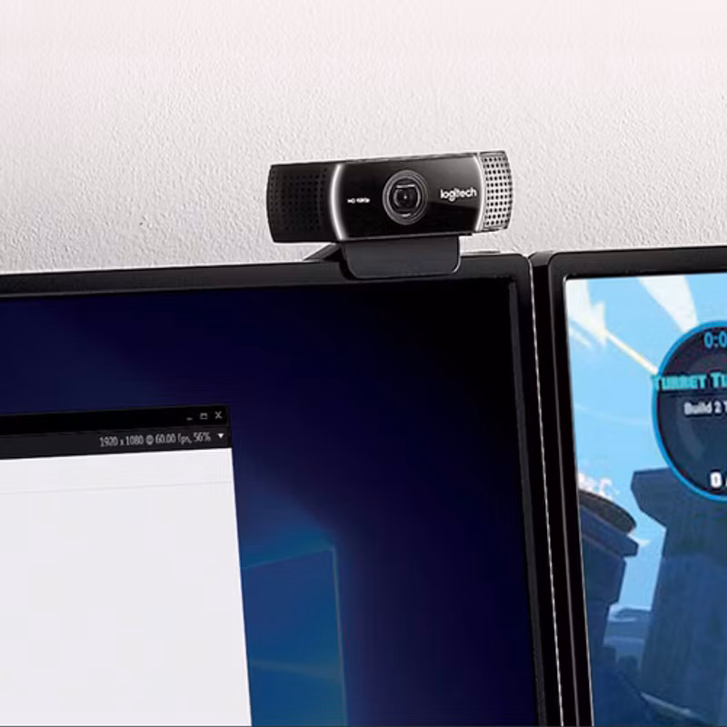 Logitech C922 Pro Stream webbkamera - svart
