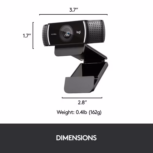 Logitech C922 Pro Stream Webcam - black