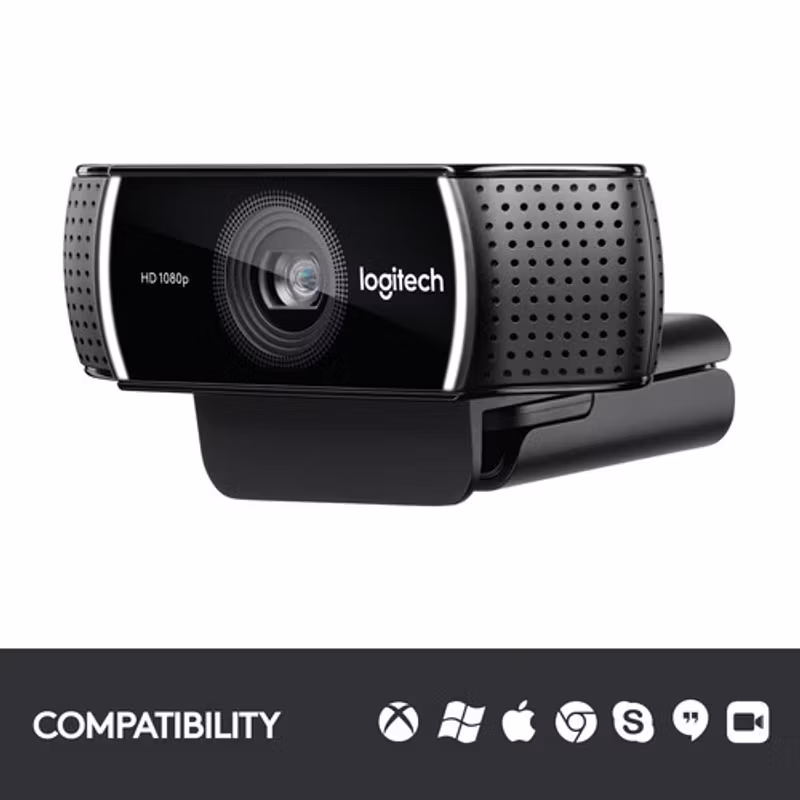 Logitech C922 Pro Stream webbkamera - svart