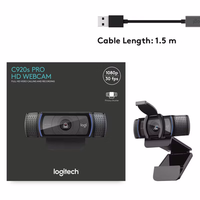 Logitech C920S HD Pro Webbkamera