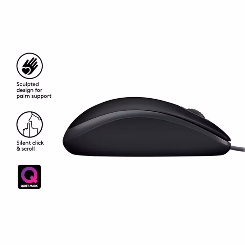 Logitech B110 Silent Mus Svart