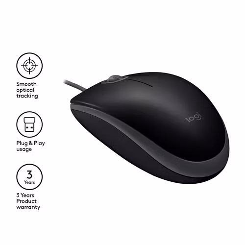 Logitech B110 Silent Svart