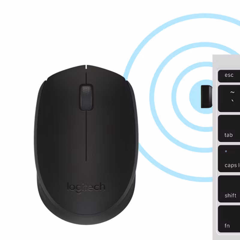 Logitech B170 trådlös mus - svart