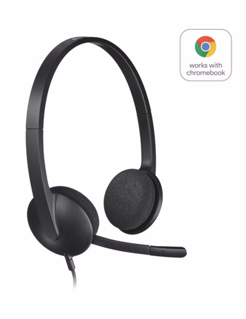 Logitech stereohörlur H340 (svart)