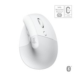 Logitech Lift for Mac Vertikal Ergonomisk mus benvit