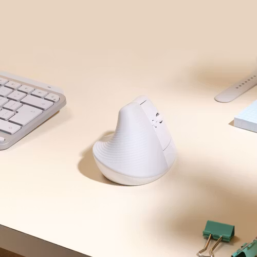 Logitech Lift for Mac Vertikal Ergonomisk mus benvit