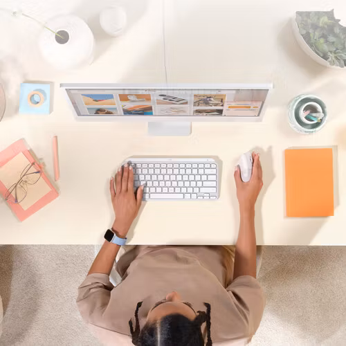Logitech Lift for Mac Vertikal Ergonomisk mus benvit