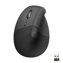 Logitech Lift Left Vertical trådlös mus Grafit