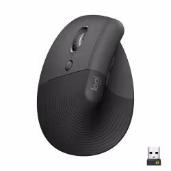 Logitech Lift Left Vertical trådlös mus Grafit