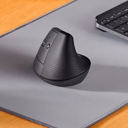 Logitech Lift Left Vertical trådlös mus Grafit