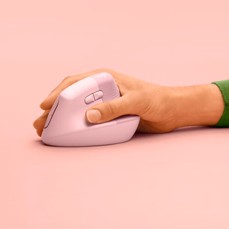 Logitech Lift Vertical Ergonomic Mus Rosa
