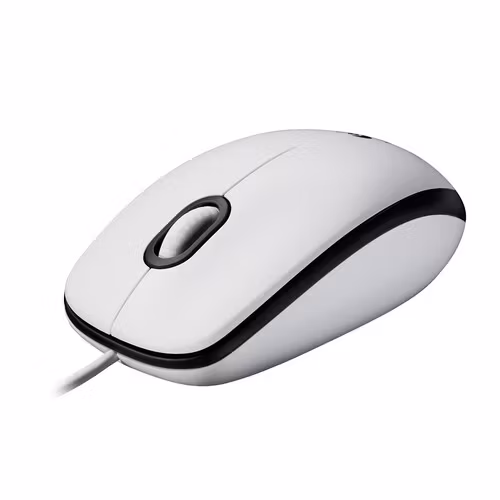 Logitech M100 Trådbunden Mus Vit