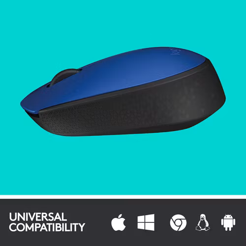 Logitech M171 Trådlös Mus Svart och Blå