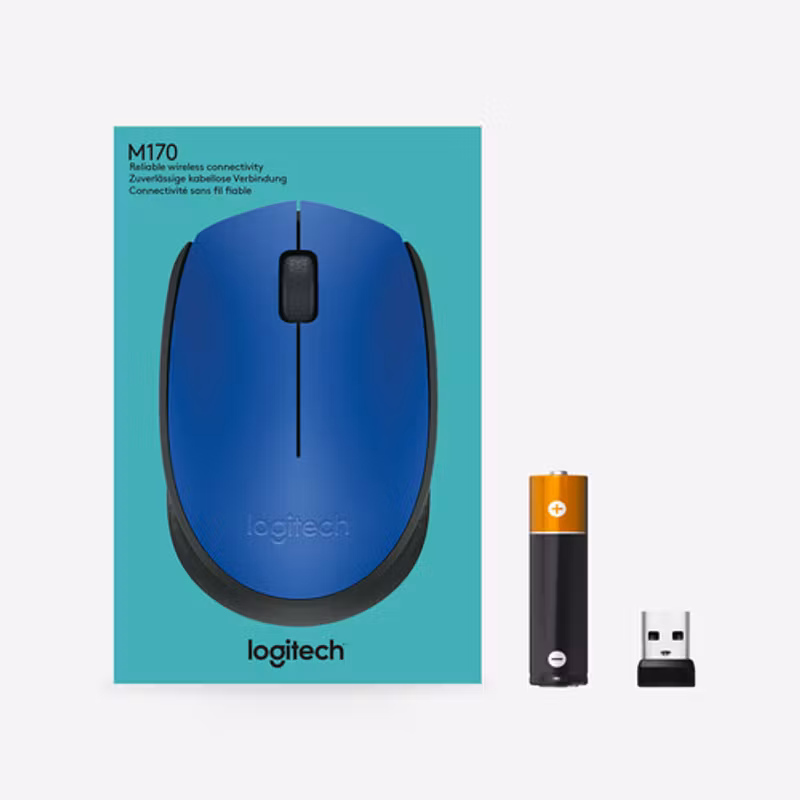 Logitech M171 trådlös mus blå