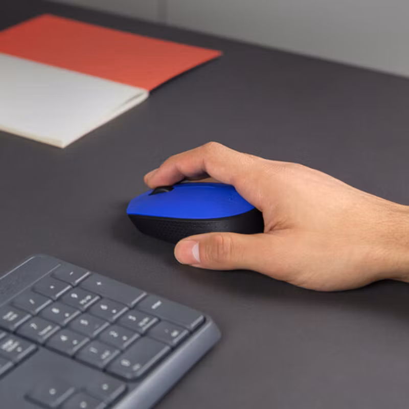 Logitech M171 trådlös mus blå