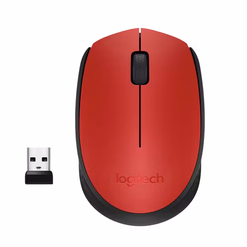Logitech M171 Trådlös Mus Svart och Röd