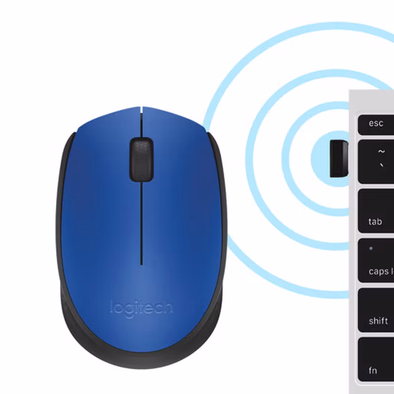 Logitech M171 trådlös mus blå
