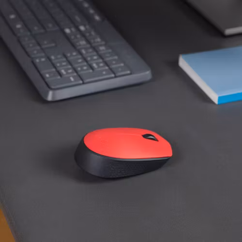 Logitech M171 Trådlös Mus Svart och Röd