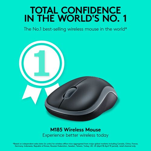 Logitech Trådlös Mus M185 Blå