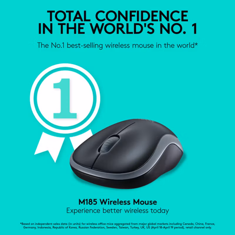 Logitech WL-mus M185 blå