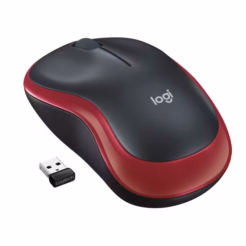 Logitech M185 Trådlös Mus Röd