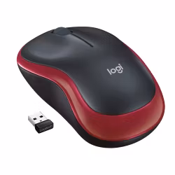 Logitech M185 Trådlös Mus Röd